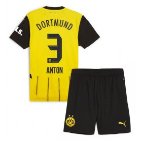 Borussia Dortmund Waldemar Anton #3 Hemmakläder Barn 2024-25 Kortärmad (+ Korta byxor)